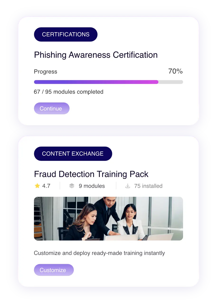 Certifications and Content Exchange