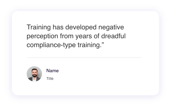 Training testimonial