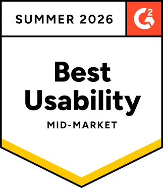 G2 Best Usability, Mid-Market, Summer 2026